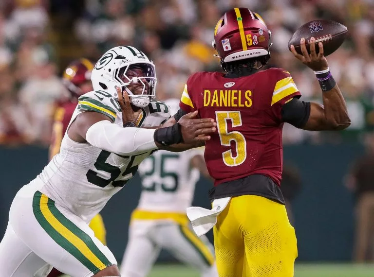 Jayden Daniels looks to lead the Commanders over the Raiders