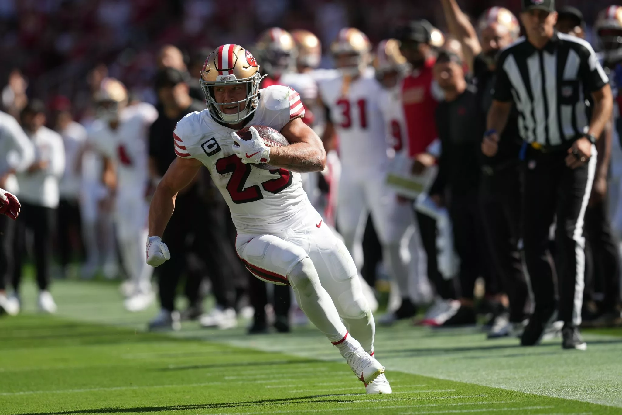 Christian McCaffrey looks to lead the 49ers over the Jaguars