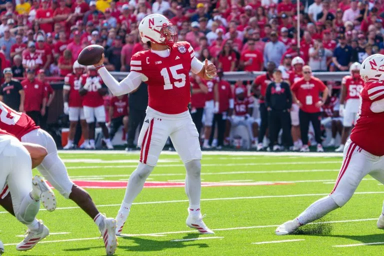 Dylan Raiola looks to lead the Cornhuskers over the Spartans