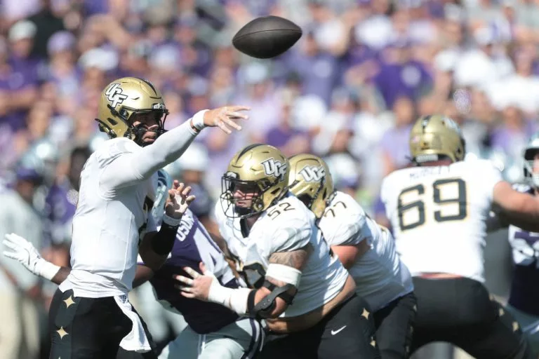 Tayven Jackson looks to lead the Knights over the Jayhawks