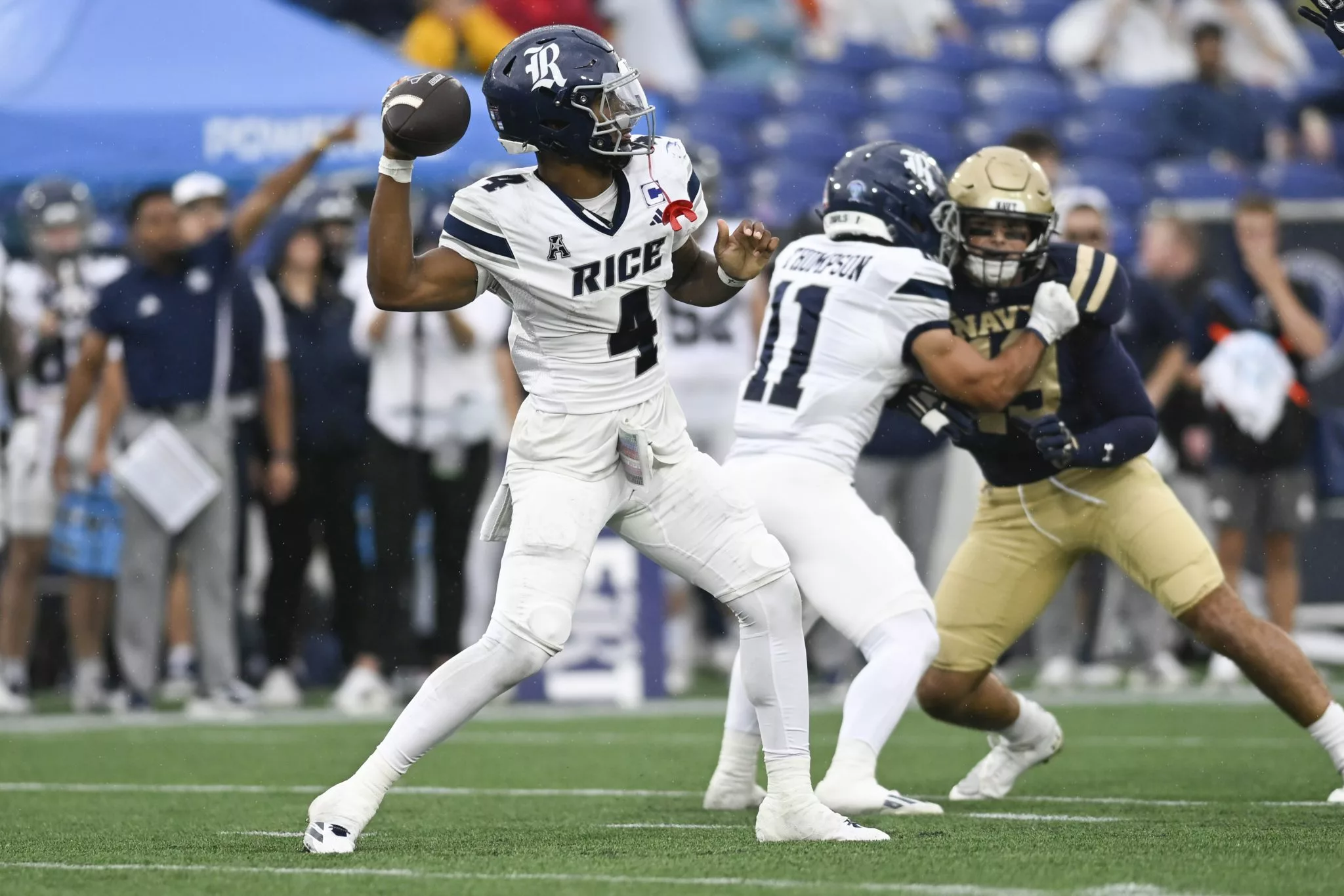 Chase Jenkins looks to lead Rice over Florida Atlantic.