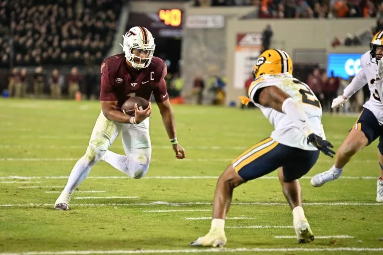 Kyron Drones looks to lead the Hokies over the Cardinals